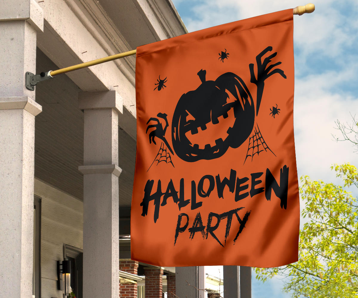 Halloween Party (Orange) - Halloween Flag - Flag - Halloween Party (Orange) - Halloween Flag / House Flag (30" X 40")