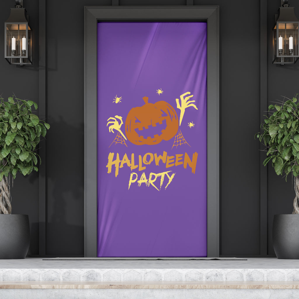 Halloween Party Purple - Halloween Door Sock