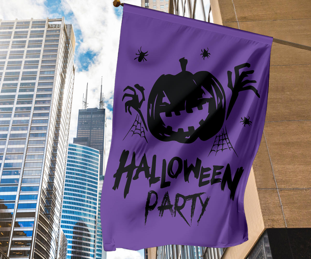 Halloween Party (Purple) - Halloween Flag