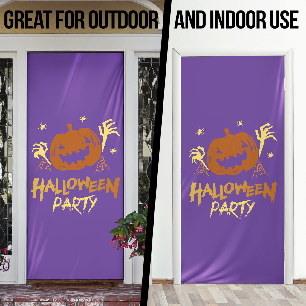 Halloween Party Purple - Halloween Door Sock