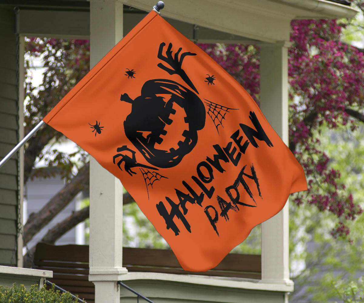 Halloween Party (Orange) - Halloween Flag