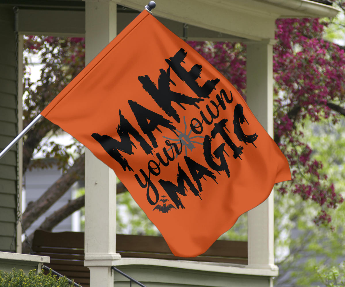 Make Your Own Magic (Orange) - Halloween Flag