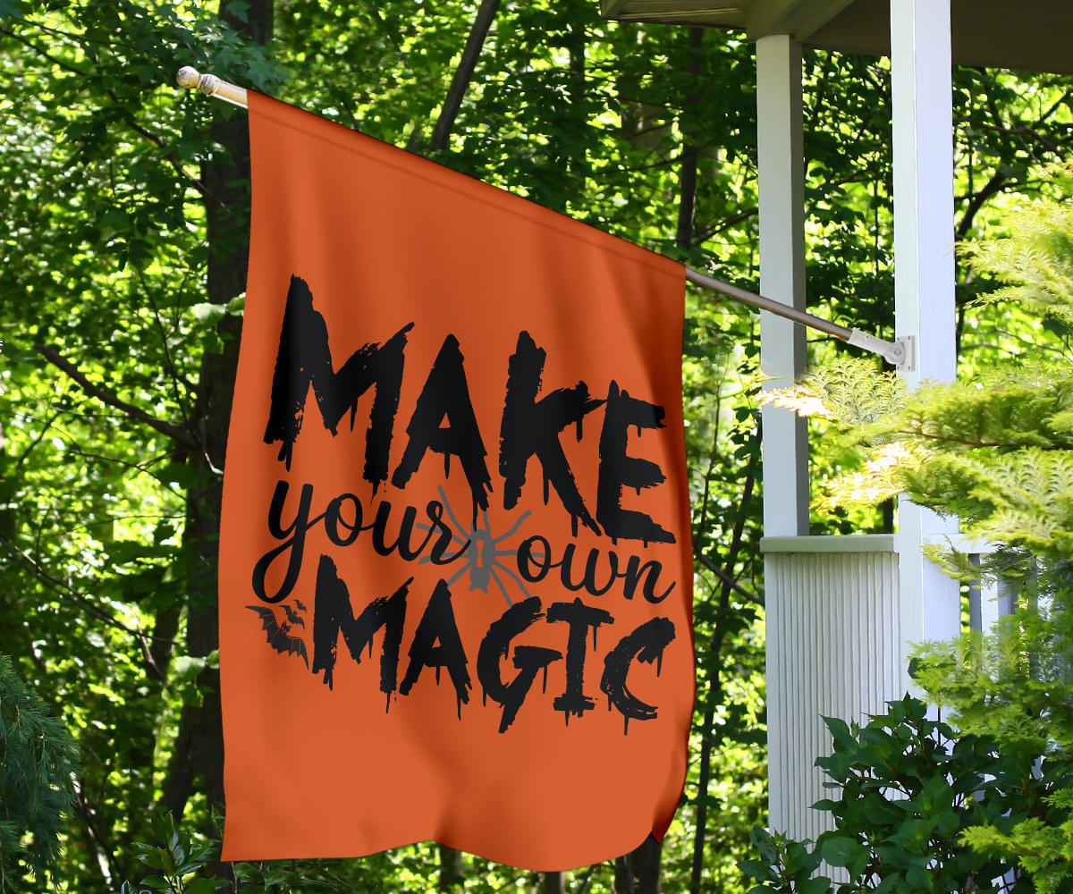 Make Your Own Magic (Orange) - Halloween Flag