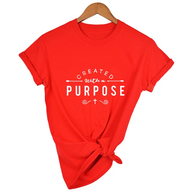 Created with A Purpose Women’s T-Shirt - 33A1-FSTRD- / XXL - 33A1-FSTRD- / XL - 33A1-FSTRD- / S - 33A1-FSTRD- / M - 33A1-FSTRD- / L