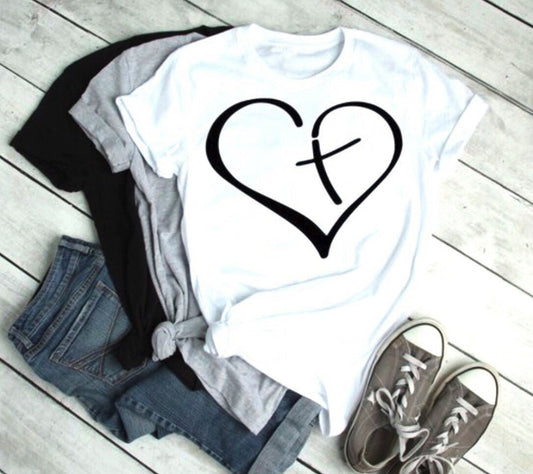 Heart & Cross Women’s T-Shirt