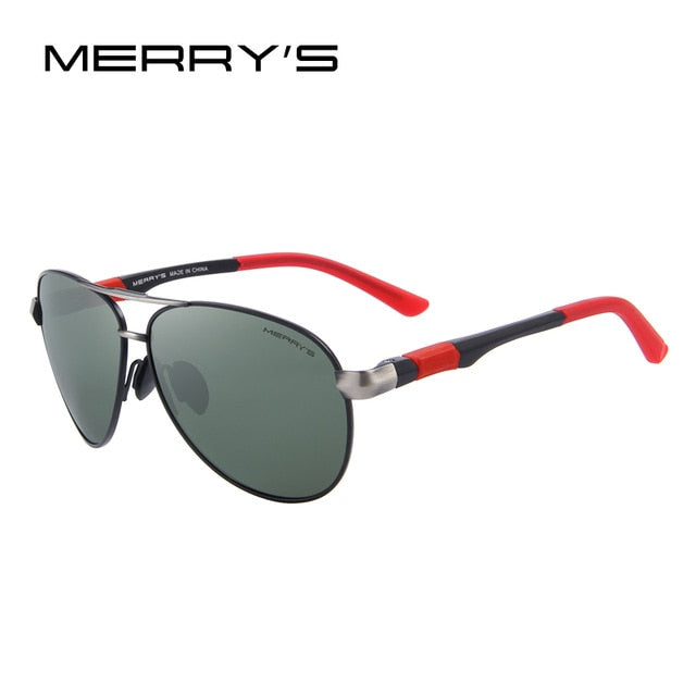 MERRYS DESIGN Men Classic Pilot Sunglasses - C03 Black G15