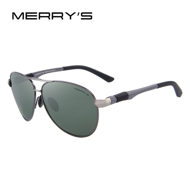 MERRYS DESIGN Men Classic Pilot Sunglasses - C04 Gray G15