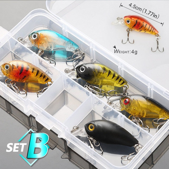 Mixed Colors Fishing Lure Set 5/8pcs - SetB 5pcs 4g 4.5cm