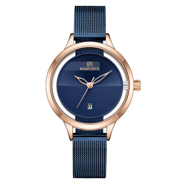 NAVIFORCE Women’s Watch - Rose Gold Blue