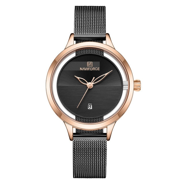 NAVIFORCE Women’s Watch - Rose Gold Black