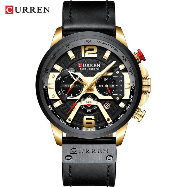 CURREN Sports Watch - gold black