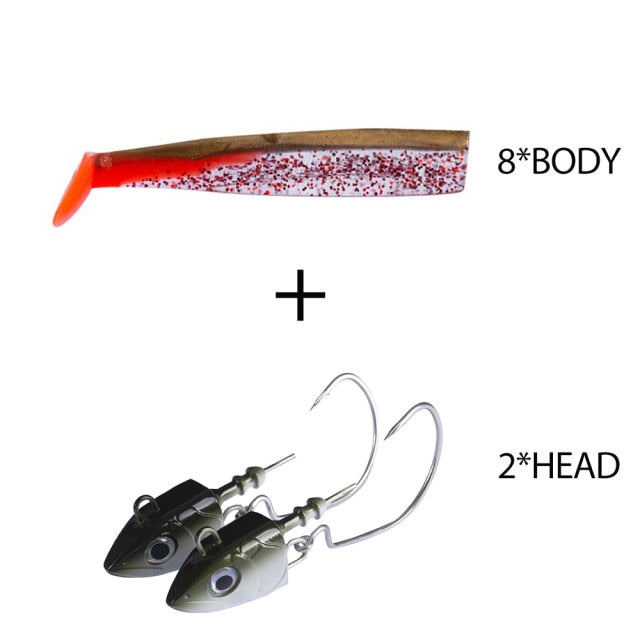 HUNTHOUSE Black Minnow Jig Head & Body - 007 / 100mm  jig head 25g