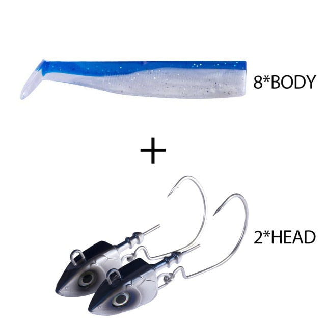 HUNTHOUSE Black Minnow Jig Head & Body - 009 / 100mm  jig head 25g