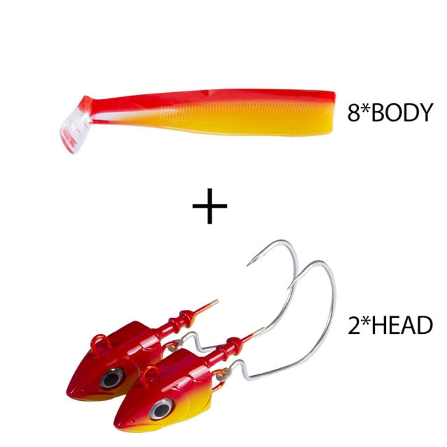 HUNTHOUSE Black Minnow Jig Head & Body - 012 / 100mm  jig head 25g