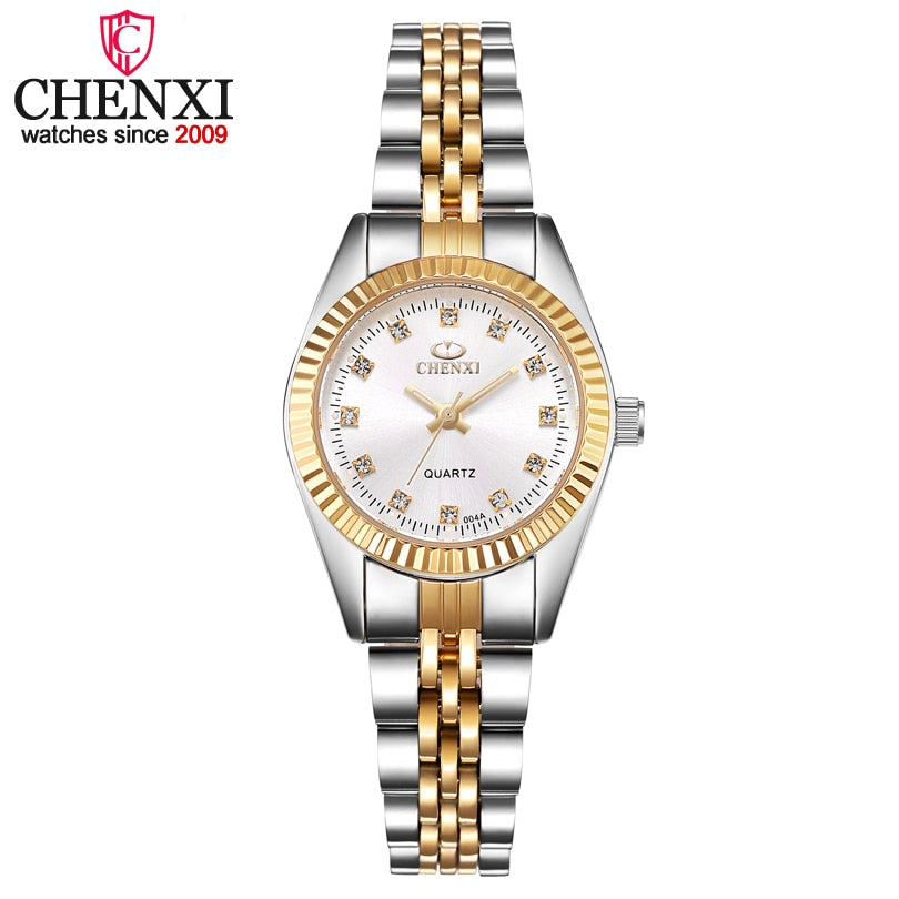 CHENXI Women Golden & Silver Classic Quartz Watch