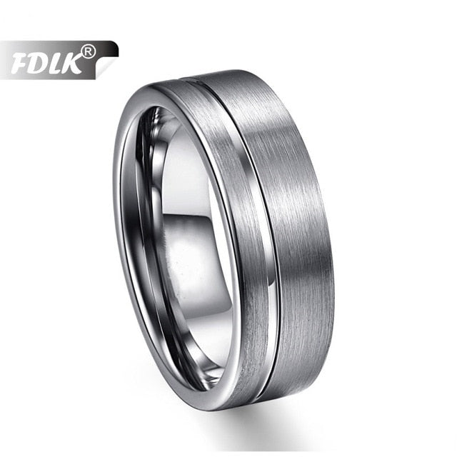 8mm Fashion Luxury Carbide Ring / Wood Inlay - 6 / M - 10 / M - 9 / M - 8 / M - 7 / M