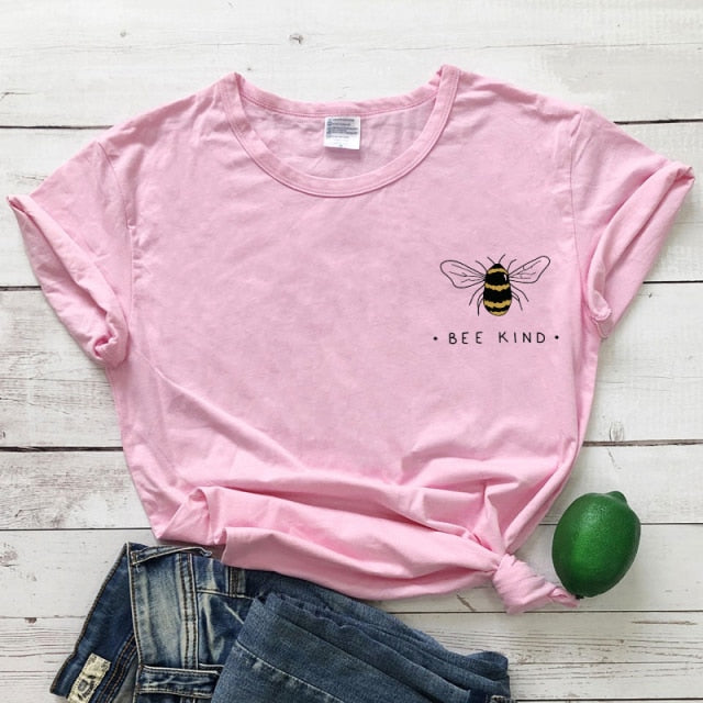 Bee Kind T-shirt Ship - pink / S / China - pink / XXXL / China - pink / XL / China - pink / XXL / China - pink / M / China - pink / L / China