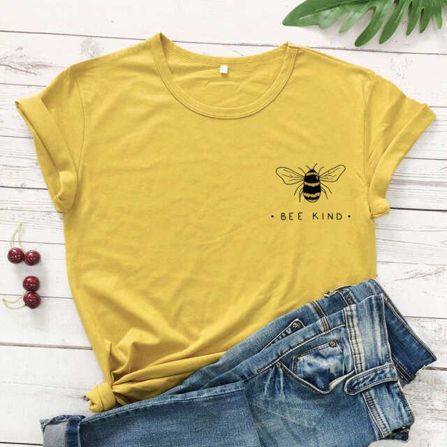 Bee Kind T-shirt Ship - mustard / M / China - mustard / L / China - mustard / XL / China - mustard / XXL / China - mustard / XXXL / China - mustard / S / China