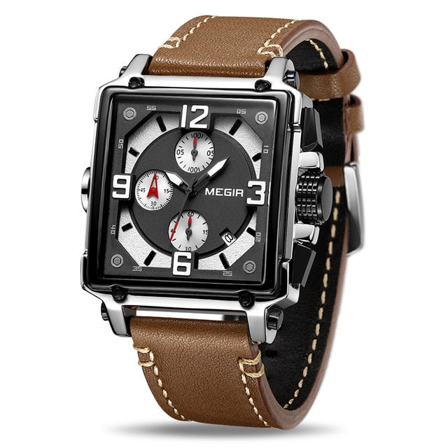 MEGIR Luxury Watch - Brown / China