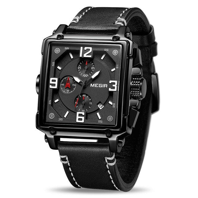 MEGIR Luxury Watch - Black / China