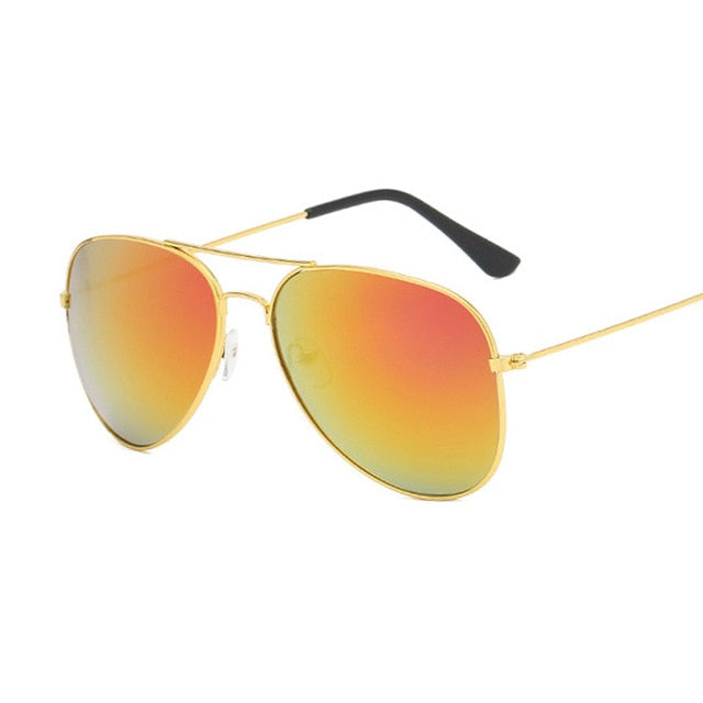 Fashion Luxury Women’s Aviation Sunglasses - Gold Red