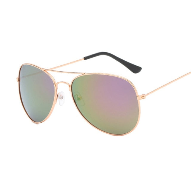 Fashion Luxury Women’s Aviation Sunglasses - Gold Purple