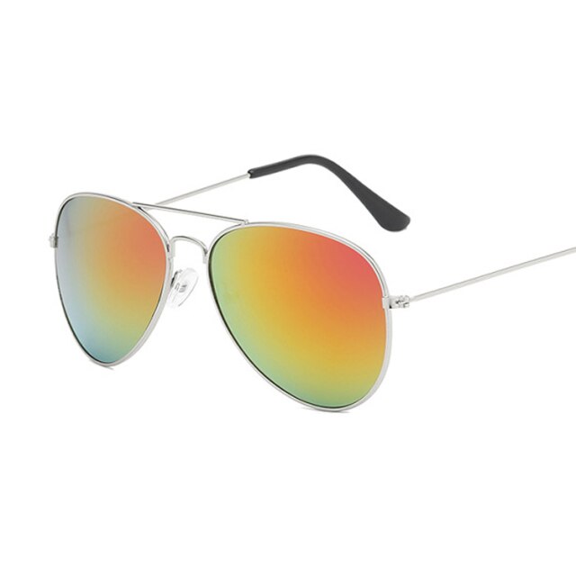 Fashion Luxury Women’s Aviation Sunglasses - Silver Red