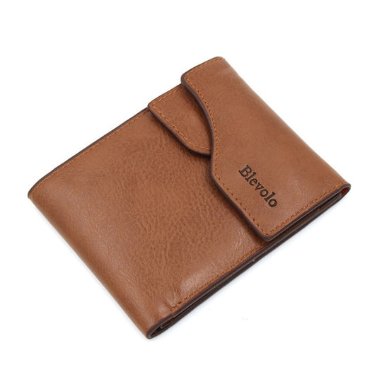 BLEVOLO Men’s Wallet Short Skin / 4 Colors - B Style Coffee