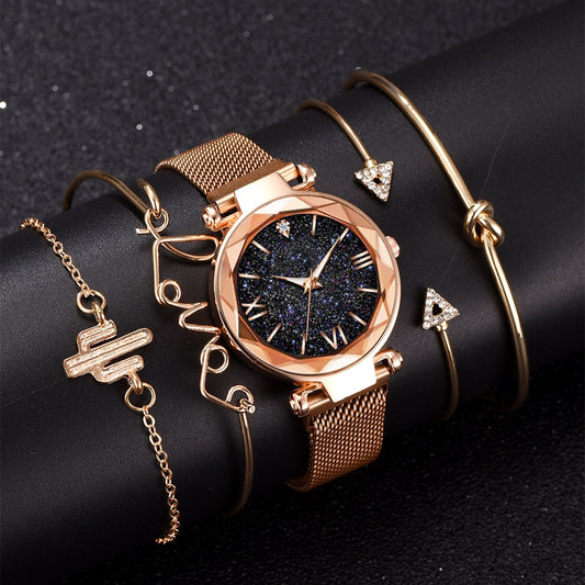 Luxury Rose Gold Dial Watch