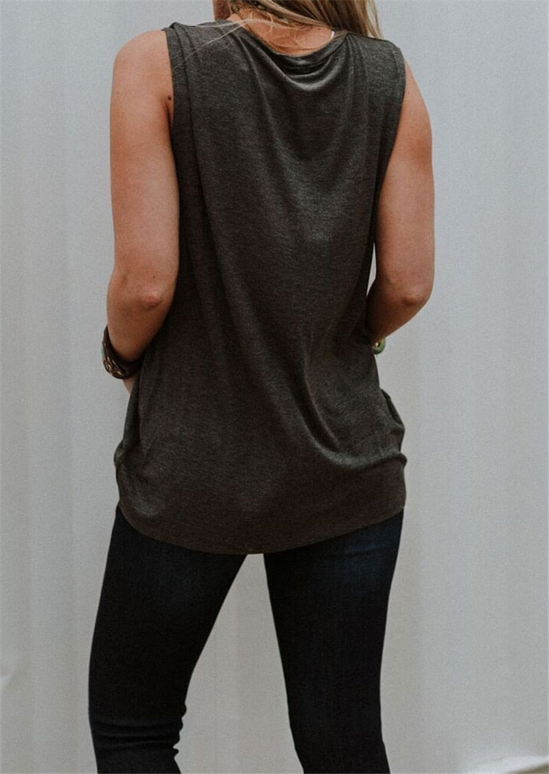 Good Vibes O-Neck Tank Top