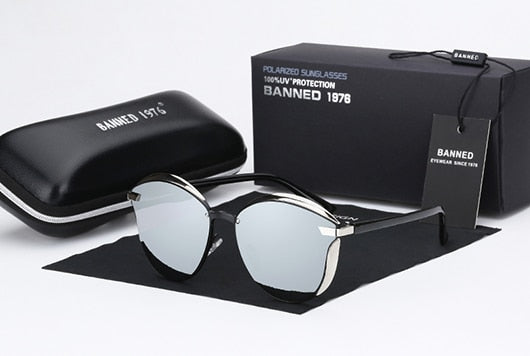 BANNED 1976 Luxury Women Sunglasses - mirror / Full leather box