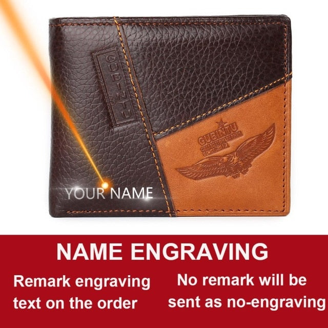 Genuine Leather Men’s Wallets with Coin Pocket - Type1 name