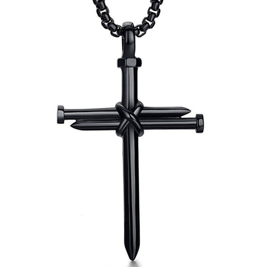 Cross & Nail Necklace