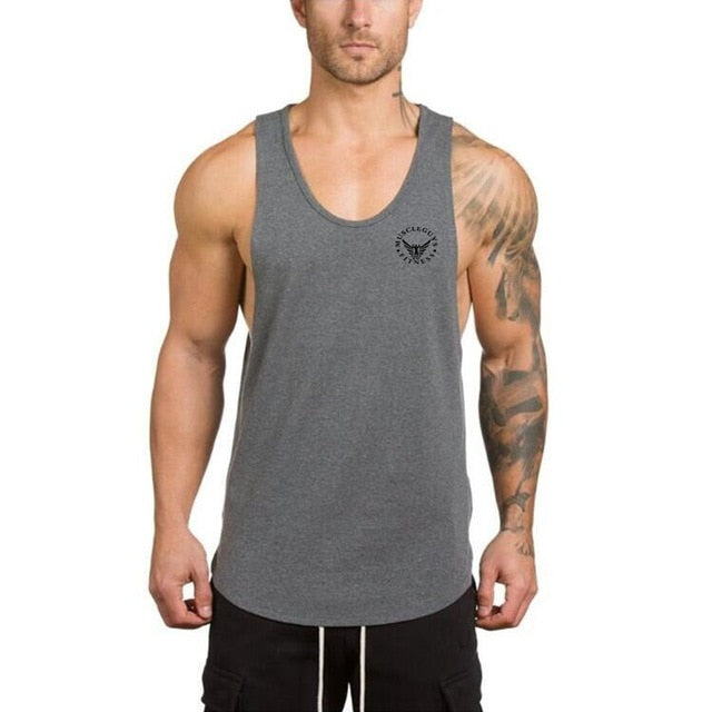 Gym Clothing Cotton Tank Top - Dark grey01 / XL - Dark grey01 / L - Dark grey01 / M - Dark grey01 / XXL