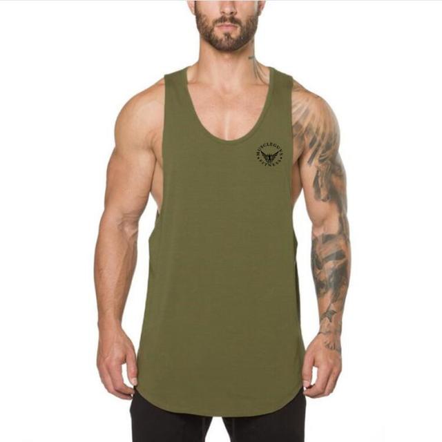 Gym Clothing Cotton Tank Top - Army green01 / XL - Army green01 / L - Army green01 / M - Army green01 / XXL