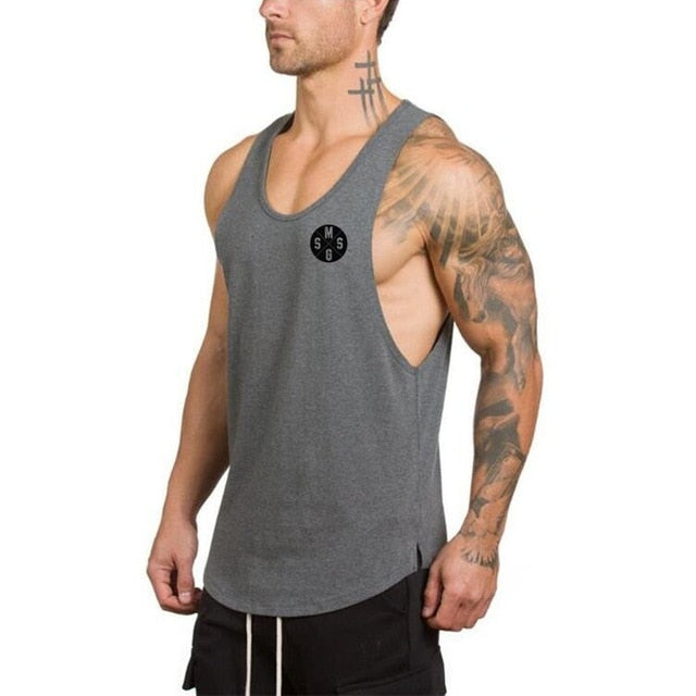 Gym Clothing Cotton Tank Top - Dark grey03 / XL - Dark grey03 / L - Dark grey03 / M - Dark grey03 / XXL