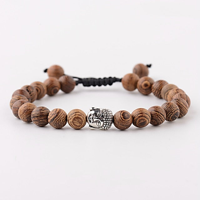 Natural Wood Beads Cross Prayer Bracelets - ABK040-3 / China - ABK040-3 / United States