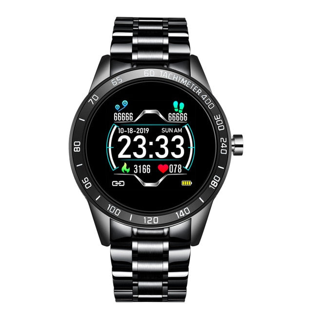 LIGE Steel Band Smart Watch - Black / China