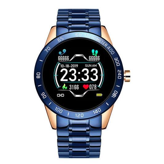 LIGE Steel Band Smart Watch - Blue / China