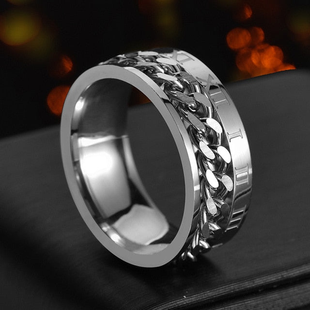 Stainless Steel Rotatable Ring - 13 / Cool Ring 6 - 9 / Cool Ring 6 - 10 / Cool Ring 6 - 11 / Cool Ring 6 - 12 / Cool Ring 6 - 6 / Cool Ring 6 - 7 / Cool Ring 6 - 8 / Cool Ring 6