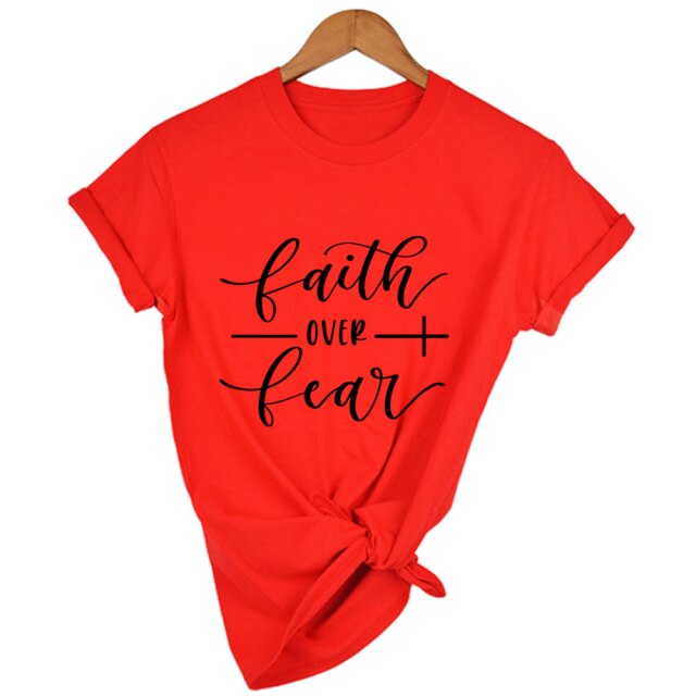 Faith Over Fear Women’s T-Shirt - D327-FSTRD- / S - D327-FSTRD- / XXL - D327-FSTRD- / XL - D327-FSTRD- / L - D327-FSTRD- / M