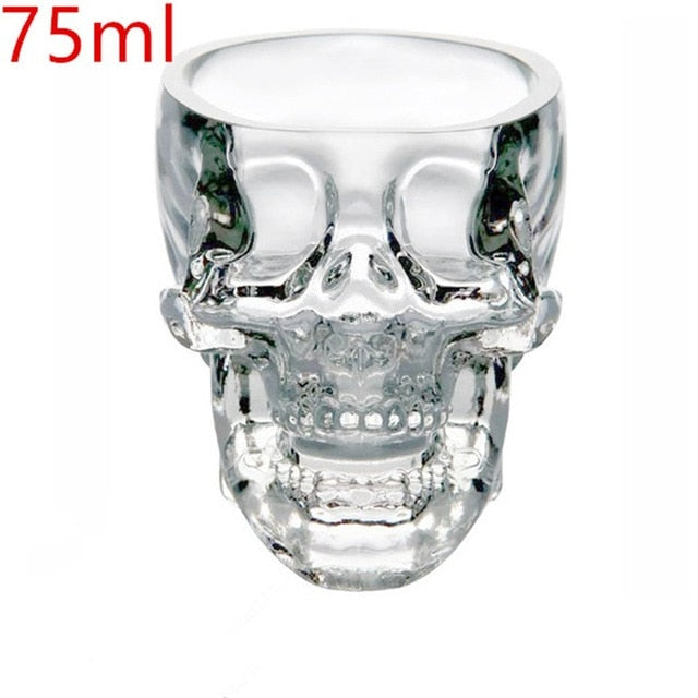 Skull Glass Whisky Glasses and Bottle - B