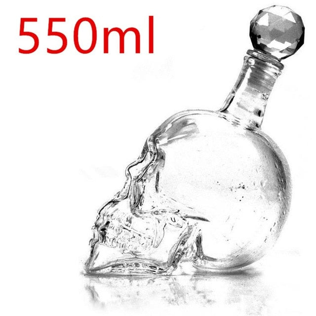 Skull Glass Whisky Glasses and Bottle - D