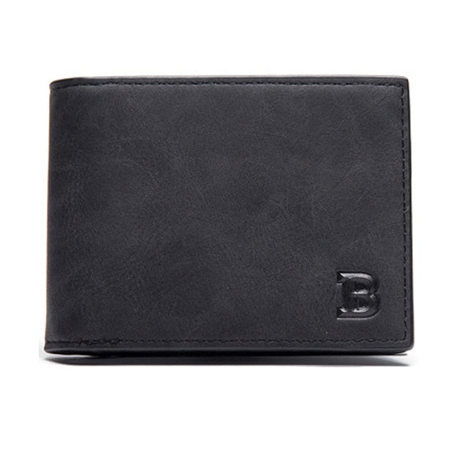 2020 New Leather Men's Wallet With Coin Bag Zipper - Black wallet