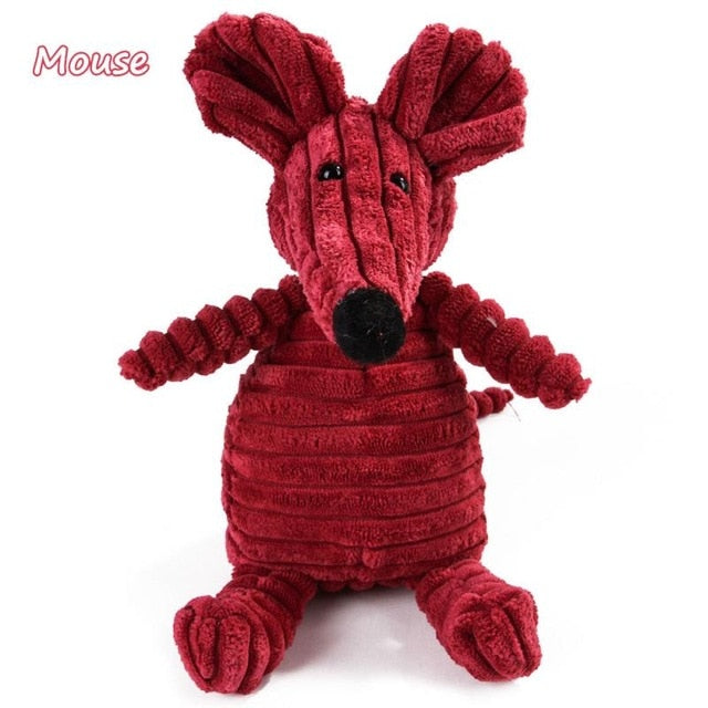 Animal Shape Dog Toys for Small to Large Dogs - mouse / M