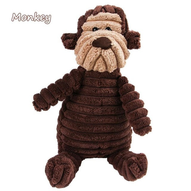 Animal Shape Dog Toys for Small to Large Dogs - monkey / M