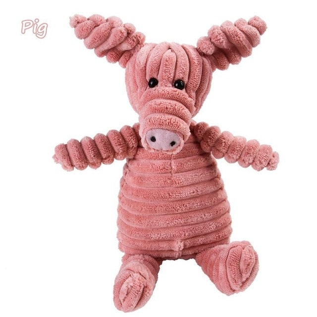 Animal Shape Dog Toys for Small to Large Dogs - pig / M