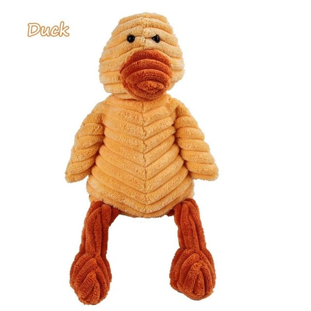 Animal Shape Dog Toys for Small to Large Dogs - duck / M