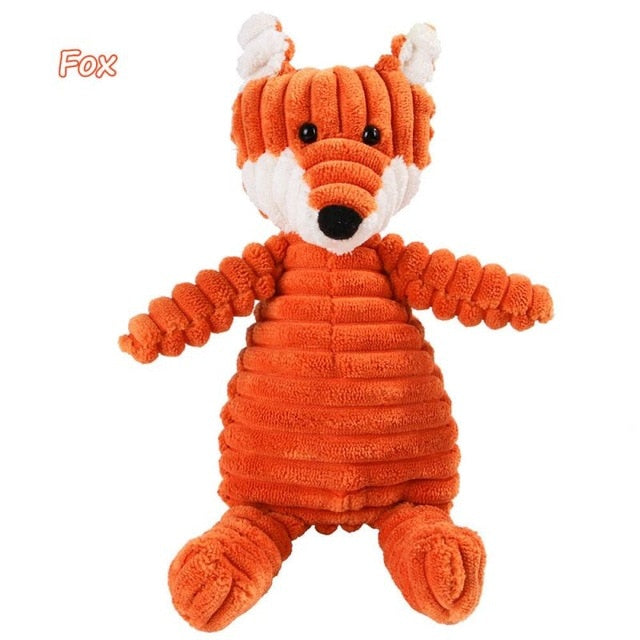 Animal Shape Dog Toys for Small to Large Dogs - fox / M