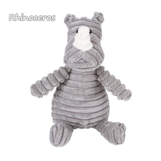 Animal Shape Dog Toys for Small to Large Dogs - rhinoceros / M